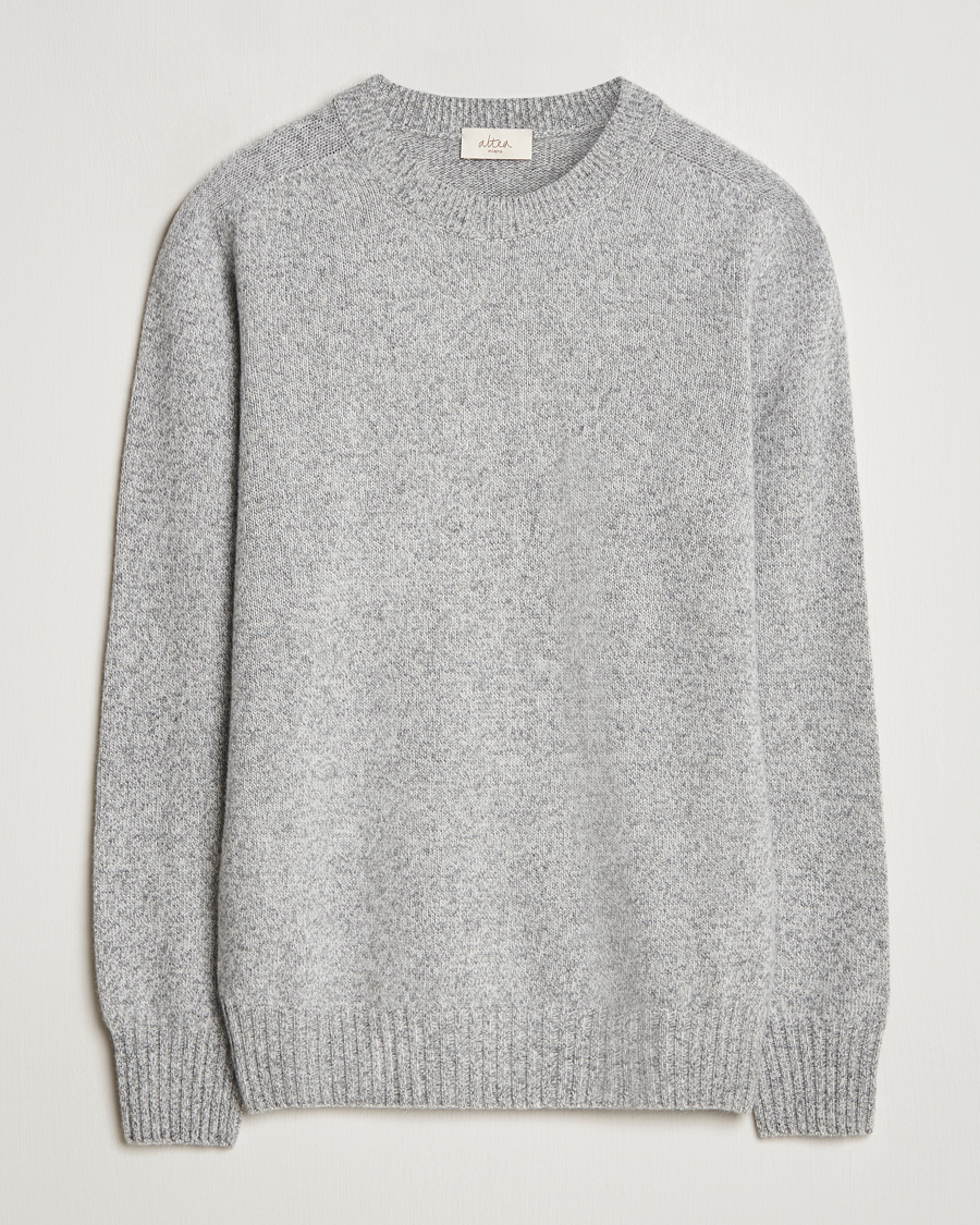 Herren | Pullover | Altea | Wool/Cashmere Crew Neck Pullover Grey Melange