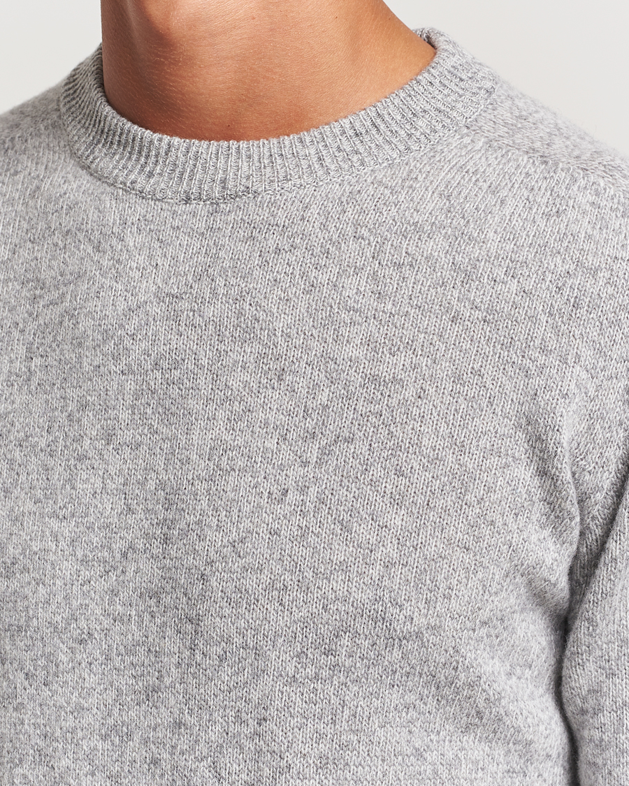 Herren | Pullover | Altea | Wool/Cashmere Crew Neck Pullover Grey Melange