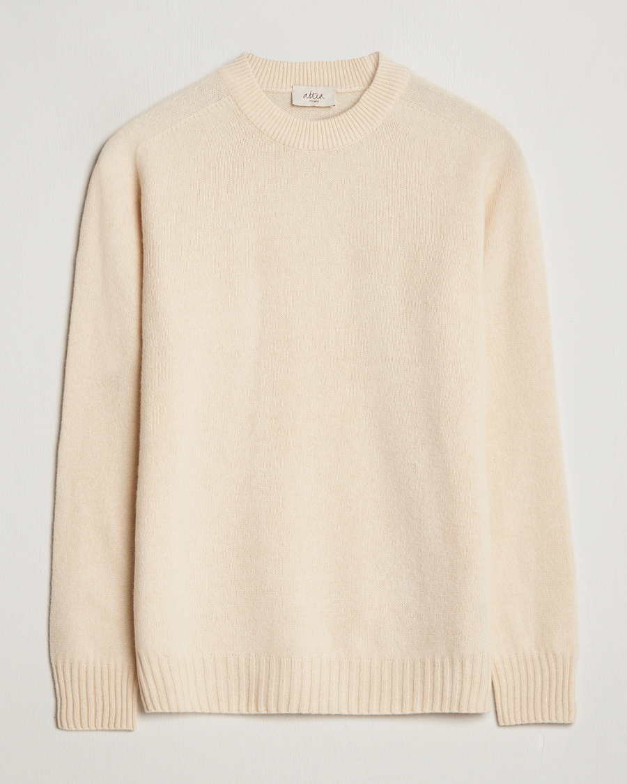 Herren | Pullover | Altea | Wool/Cashmere Crew Neck Pullover Latte