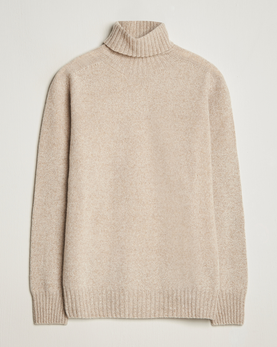 Herren | Pullover | Altea | Wool/Cashmere Rollneck Beige Melange