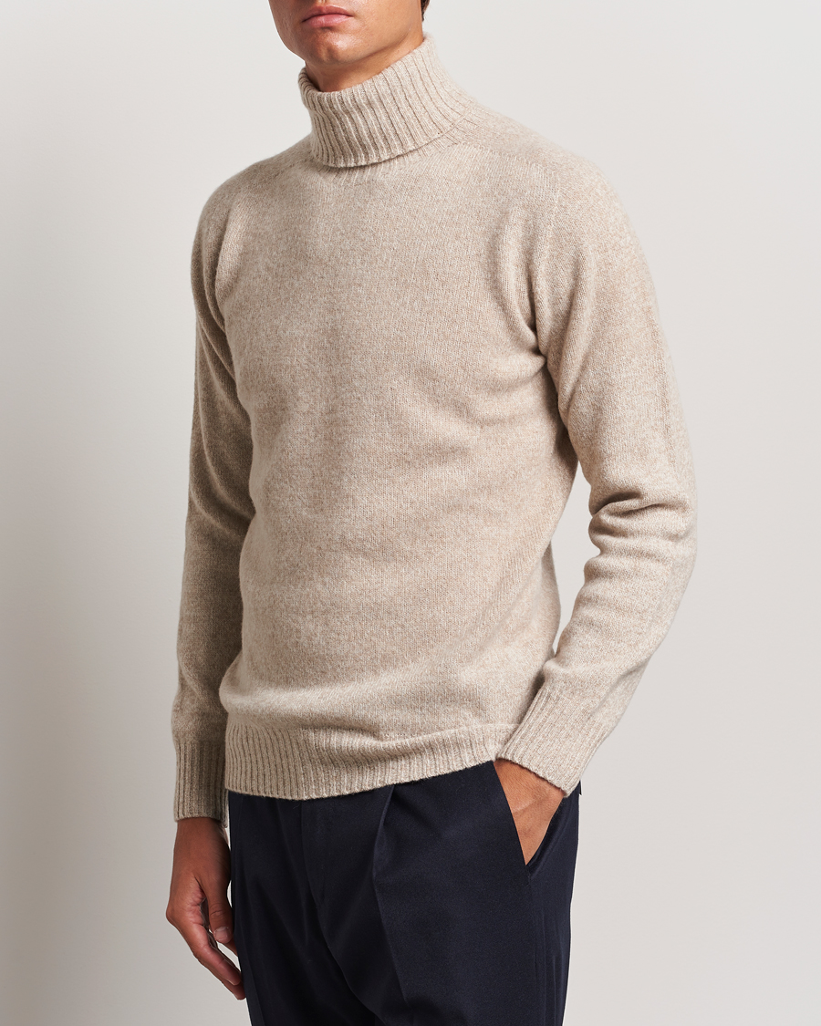 Herren | Pullover | Altea | Wool/Cashmere Rollneck Beige Melange