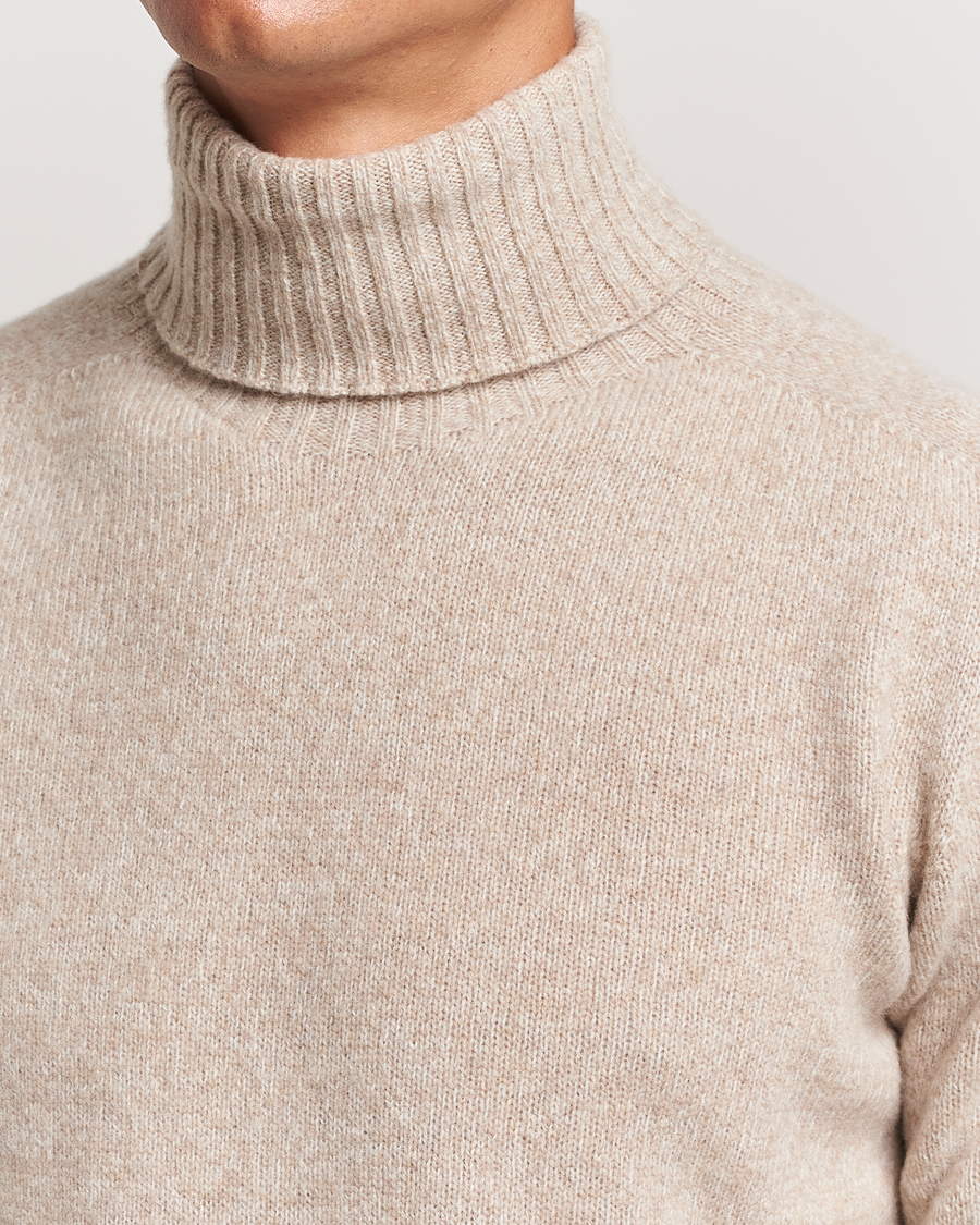Herren | Pullover | Altea | Wool/Cashmere Rollneck Beige Melange