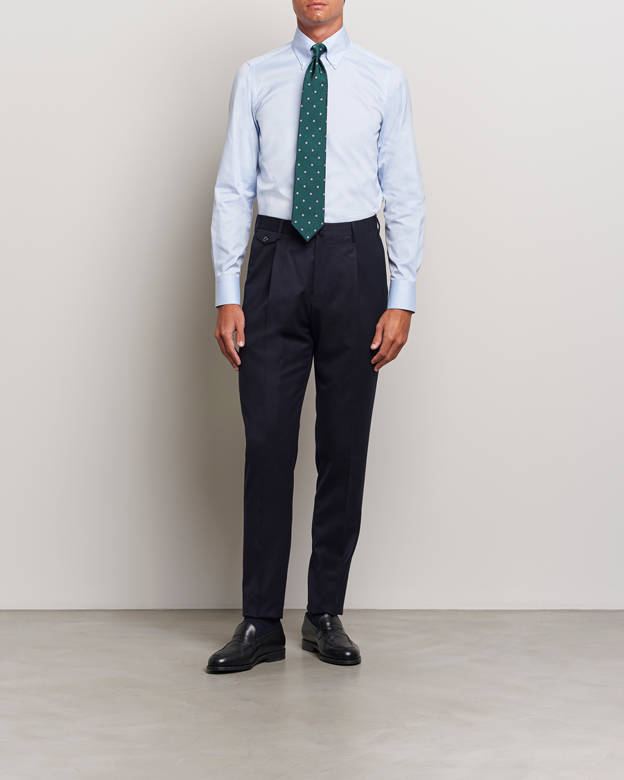 Herren | Hemden | Finamore Napoli | Milano Slim Oxford Button Down Shirt Light Blue