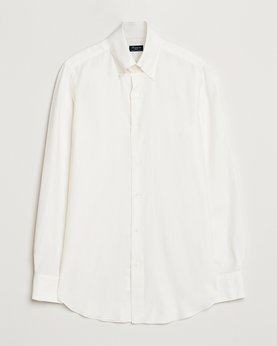 Herren | Hemden | Finamore Napoli | Milano Slim Cashmere BD Shirt White