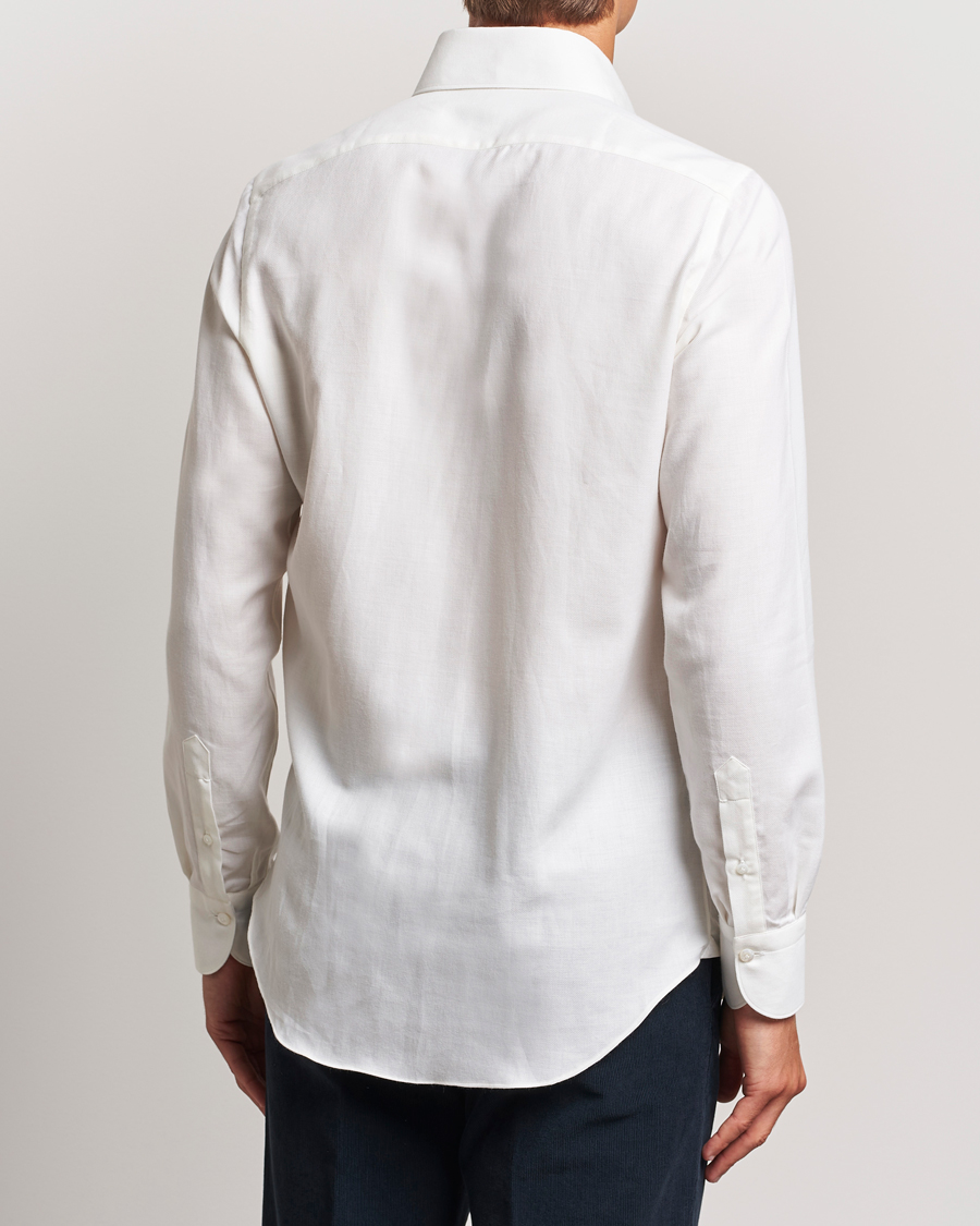 Herren | Hemden | Finamore Napoli | Milano Slim Cashmere BD Shirt White