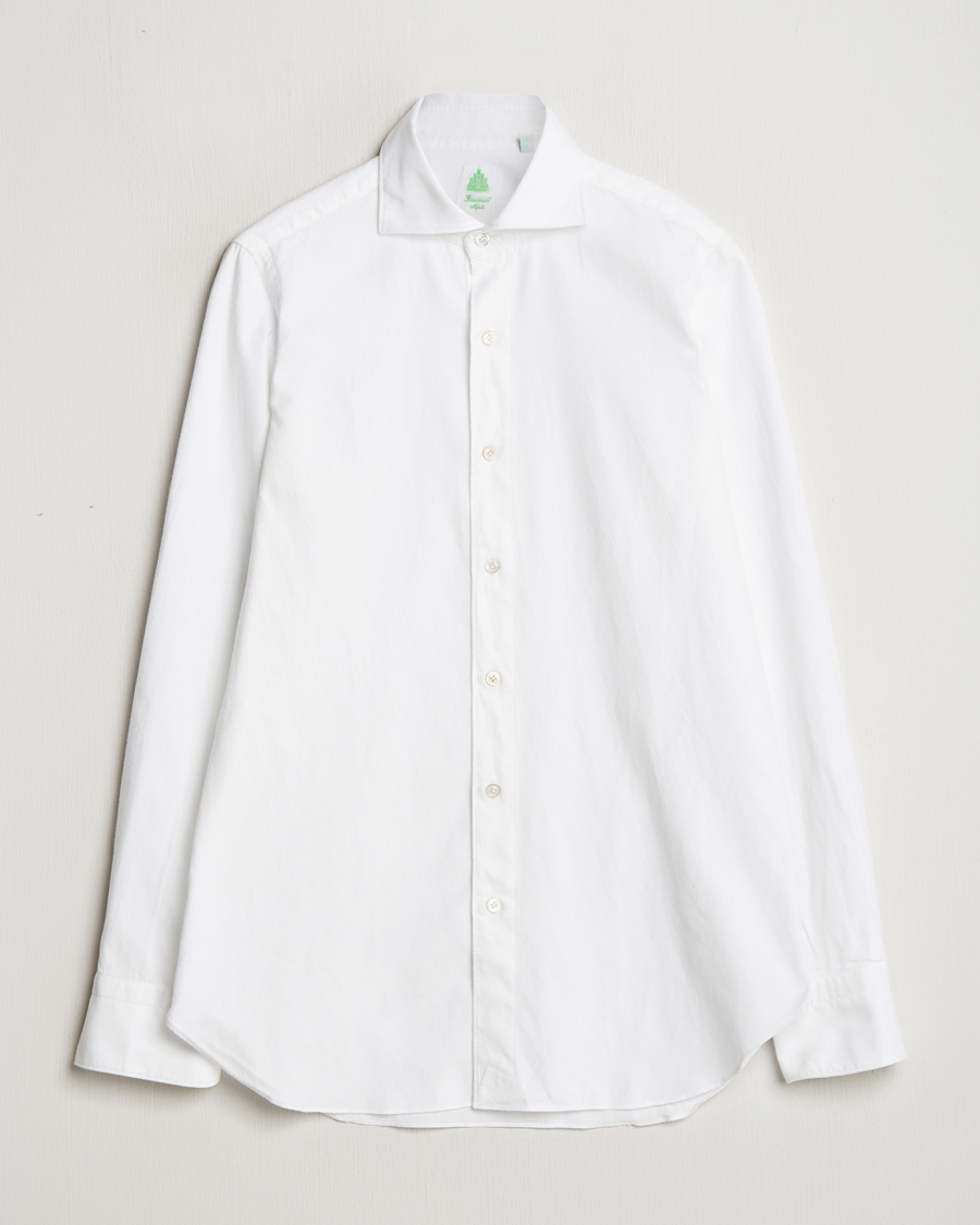 Herren | Hemden | Finamore Napoli | Gaeta Flannel Shirt White