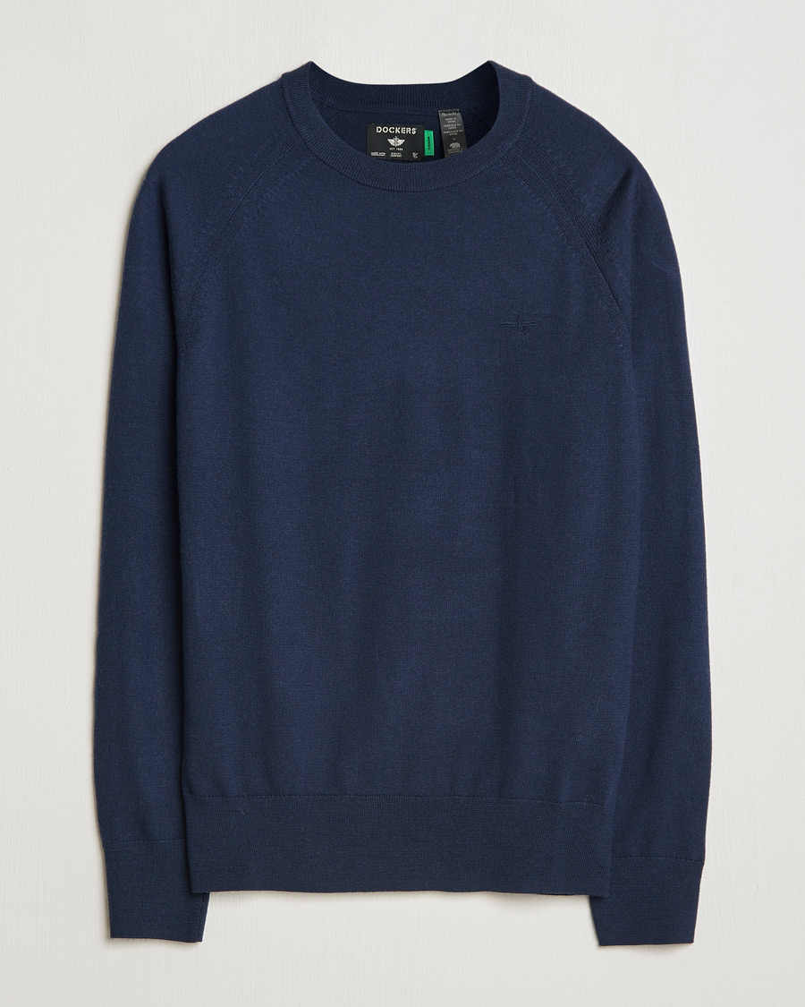 Herren | Pullover | Dockers | Washable Merino Crewneck Navy Blazer