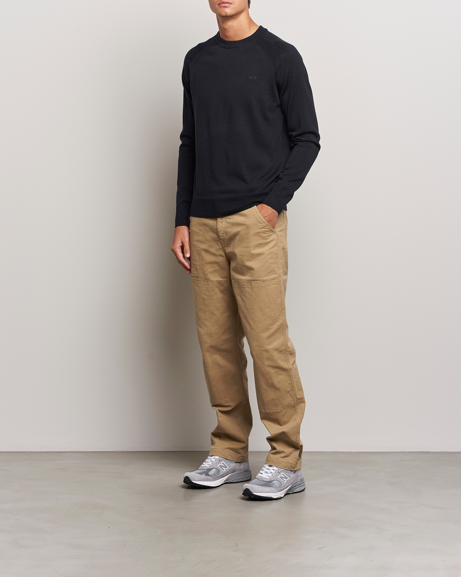 Herren | Pullover | Dockers | Washable Merino Crewneck Black