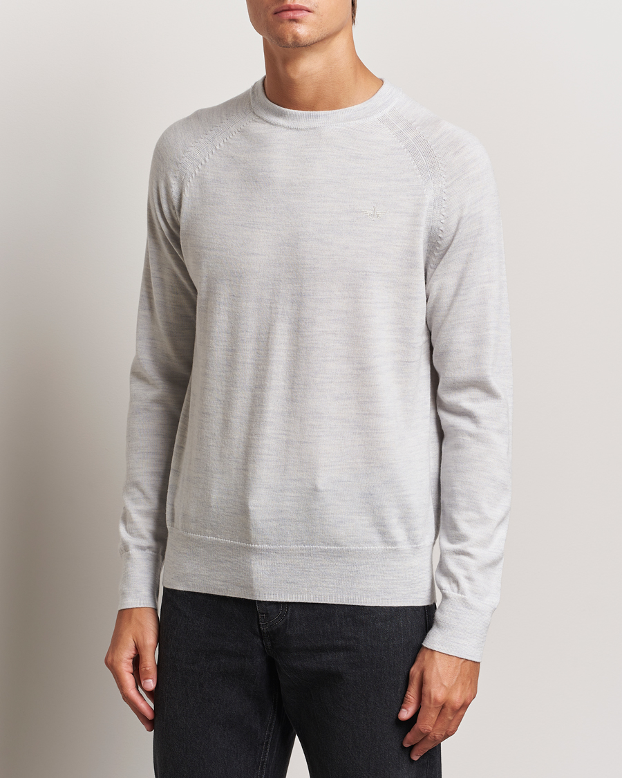 Herren | Pullover | Dockers | Washable Merino Crewneck Light Grey