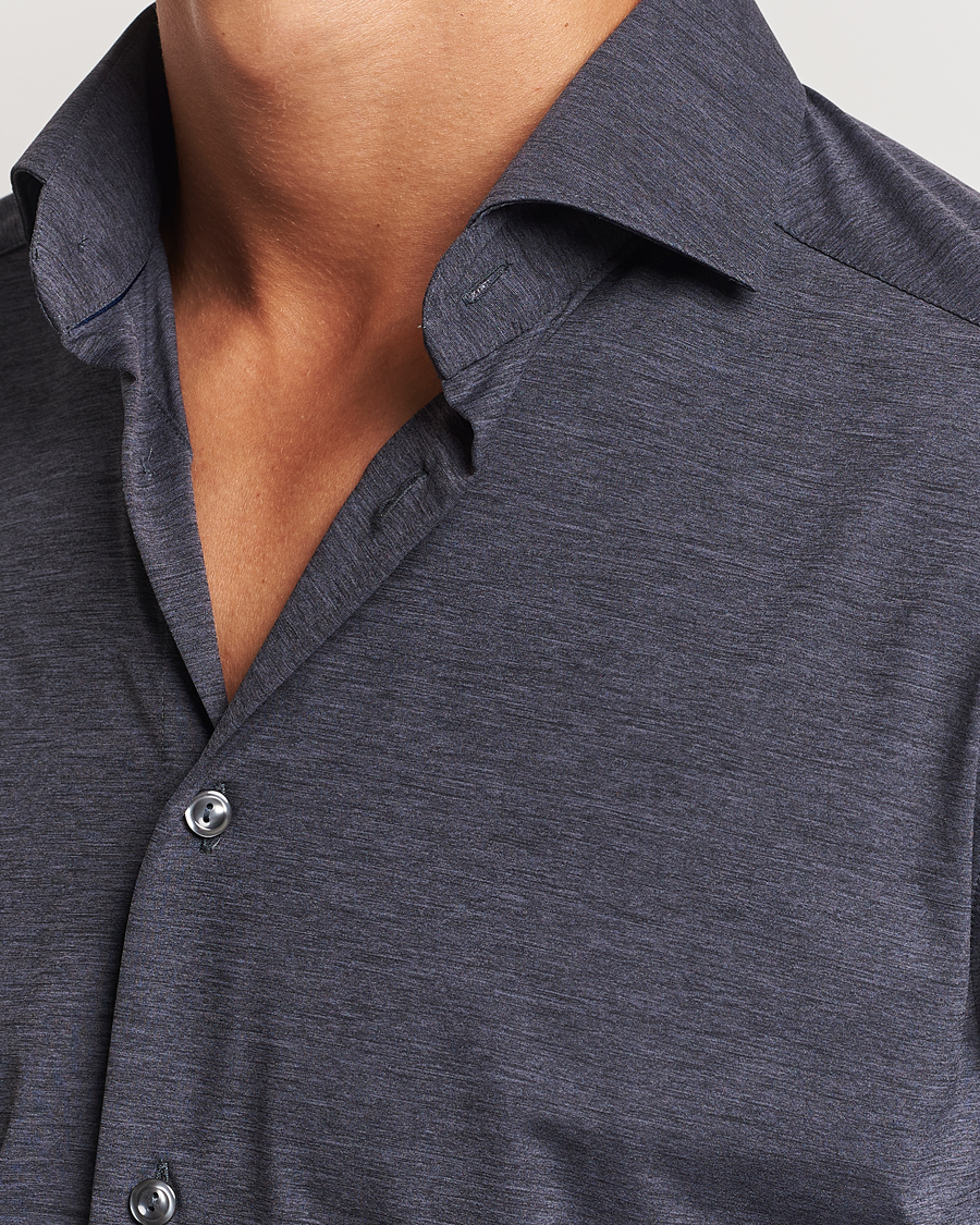 Herren | Hemden | Eton | Slim Fit Four Way Stretch Shirt Dark Grey