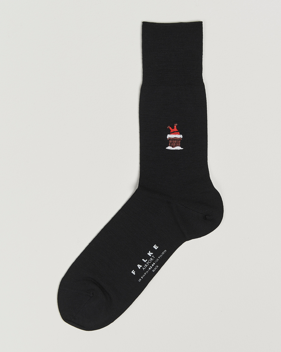 Herren | Unterwäsche | Falke | Airport Santa Socks Black