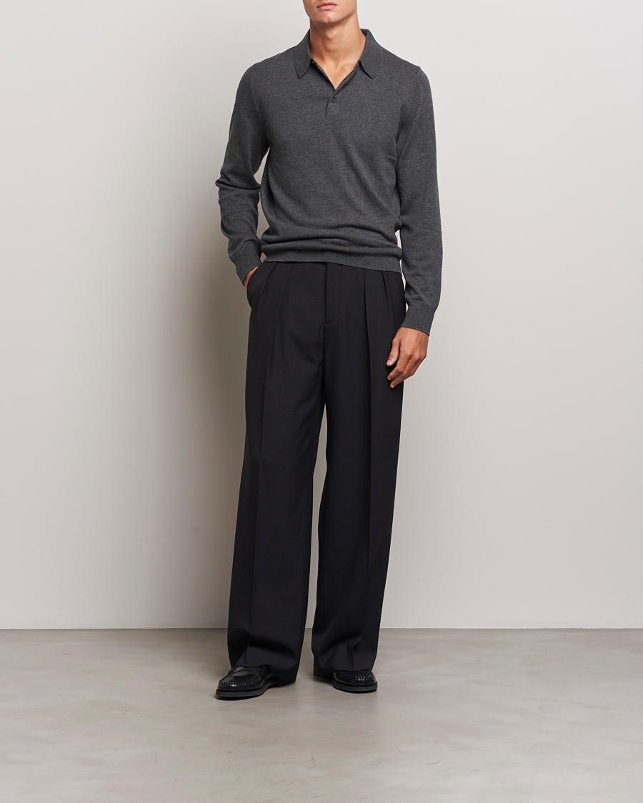 Herren | Hosen | Filippa K | Milo Wide Wool Trousers Black