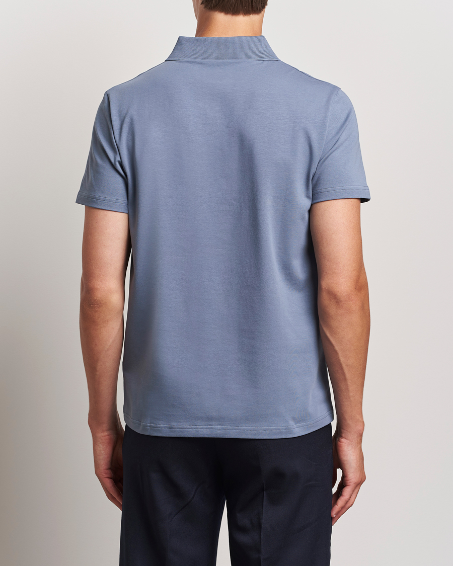 Herren | Poloshirts | Filippa K | Soft Lycra Polo T-Shirt Grey Blue