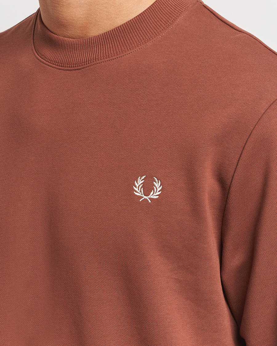 Herren | Pullover | Fred Perry | Crew Neck Sweatshirt Whiskey Brown