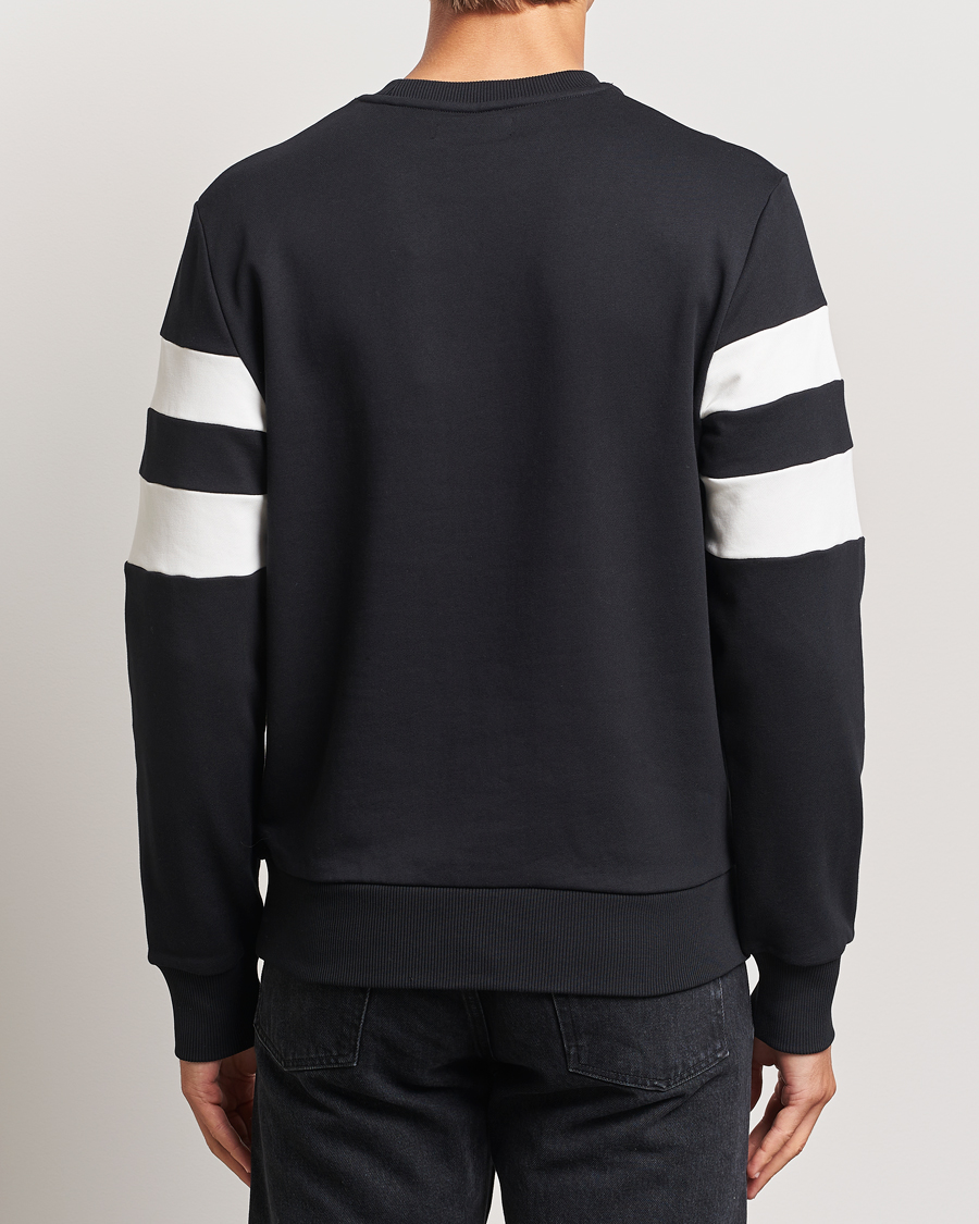 Herren | Pullover | Fred Perry | Tipped Sleeve Crew Neck Sweatshirt Black