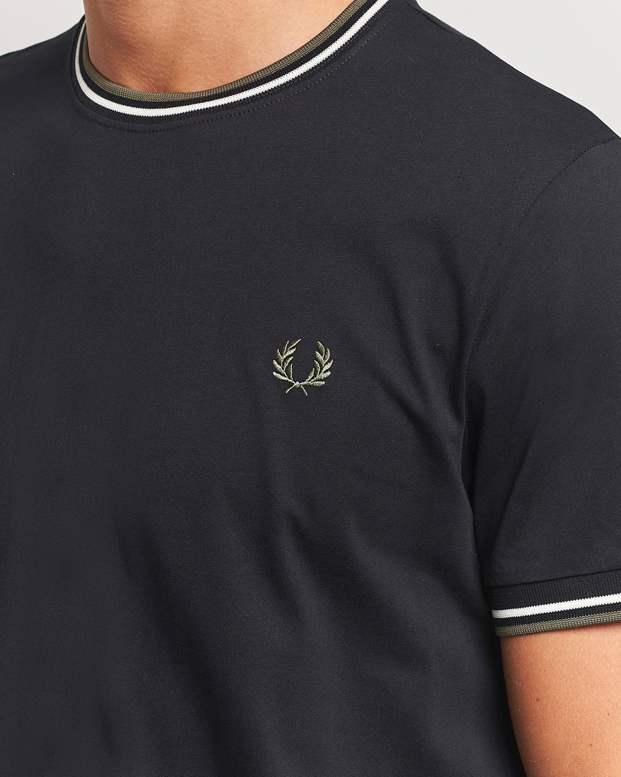Herren | T-Shirts | Fred Perry | Twin Tipped T-Shirt Black