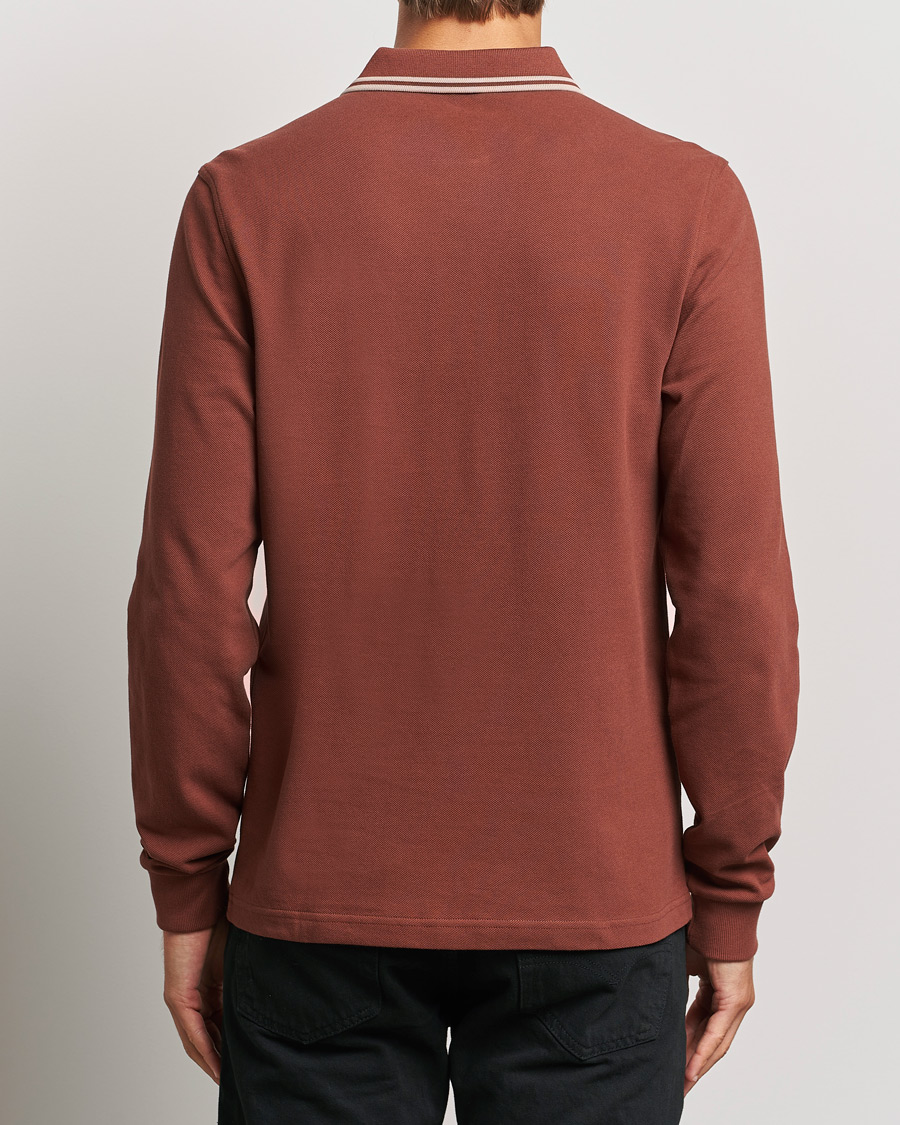 Herren | Pullover | Fred Perry | Twin Tipped Long Sleeve Polo Shirt Whiskey Brown