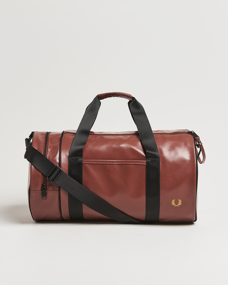 Herren | Fred Perry Tonal Classic Barrel Bag Whiskey Brown | Fred Perry | Tonal Classic Barrel Bag Whiskey Brown