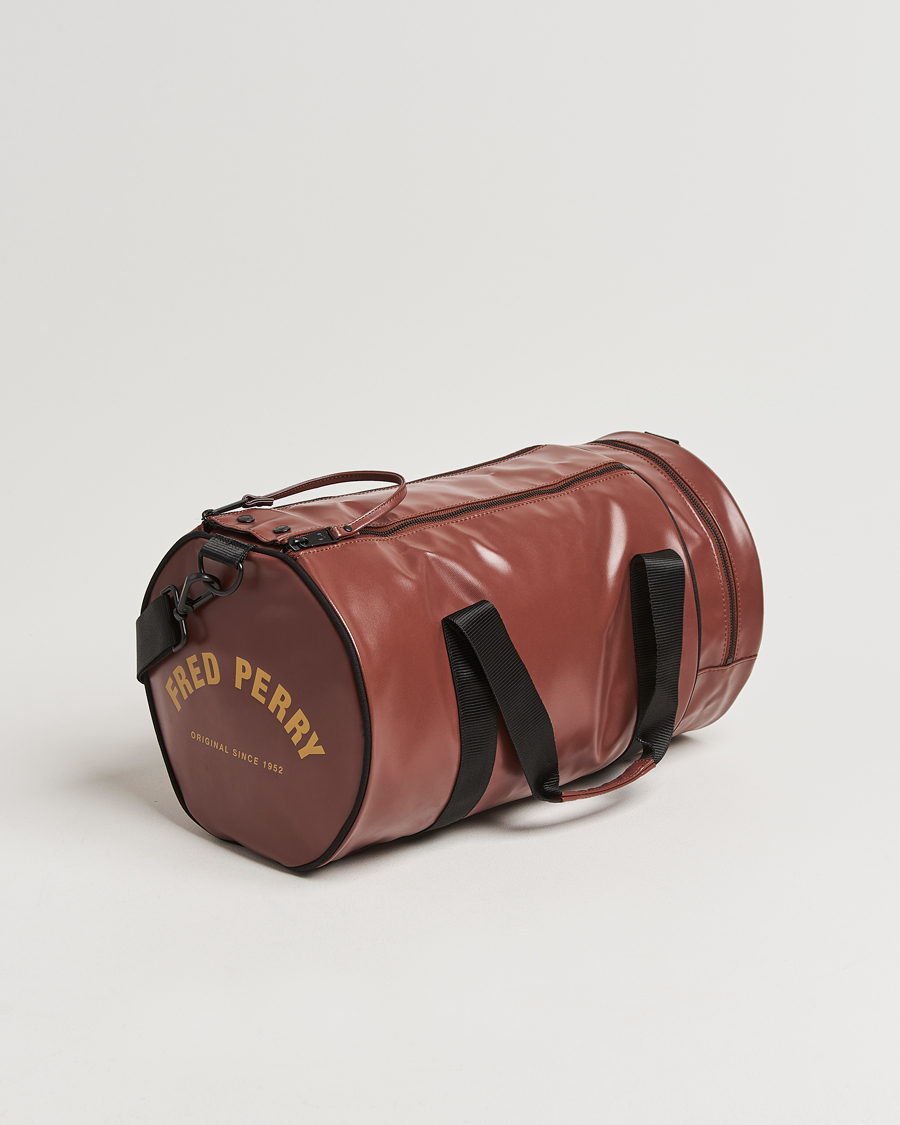 Herren | Fred Perry Tonal Classic Barrel Bag Whiskey Brown | Fred Perry | Tonal Classic Barrel Bag Whiskey Brown