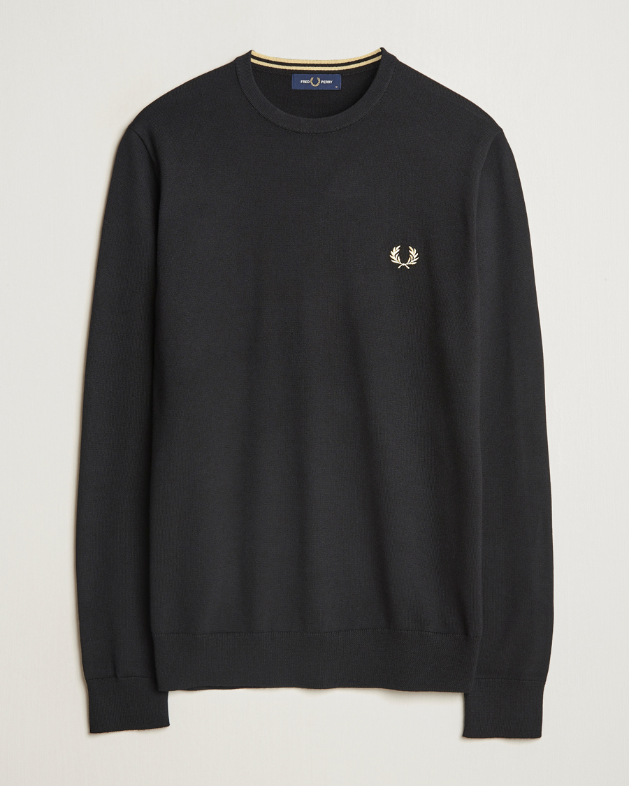 Herren | Pullover | Fred Perry | Classic Crew Neck Jumper Black
