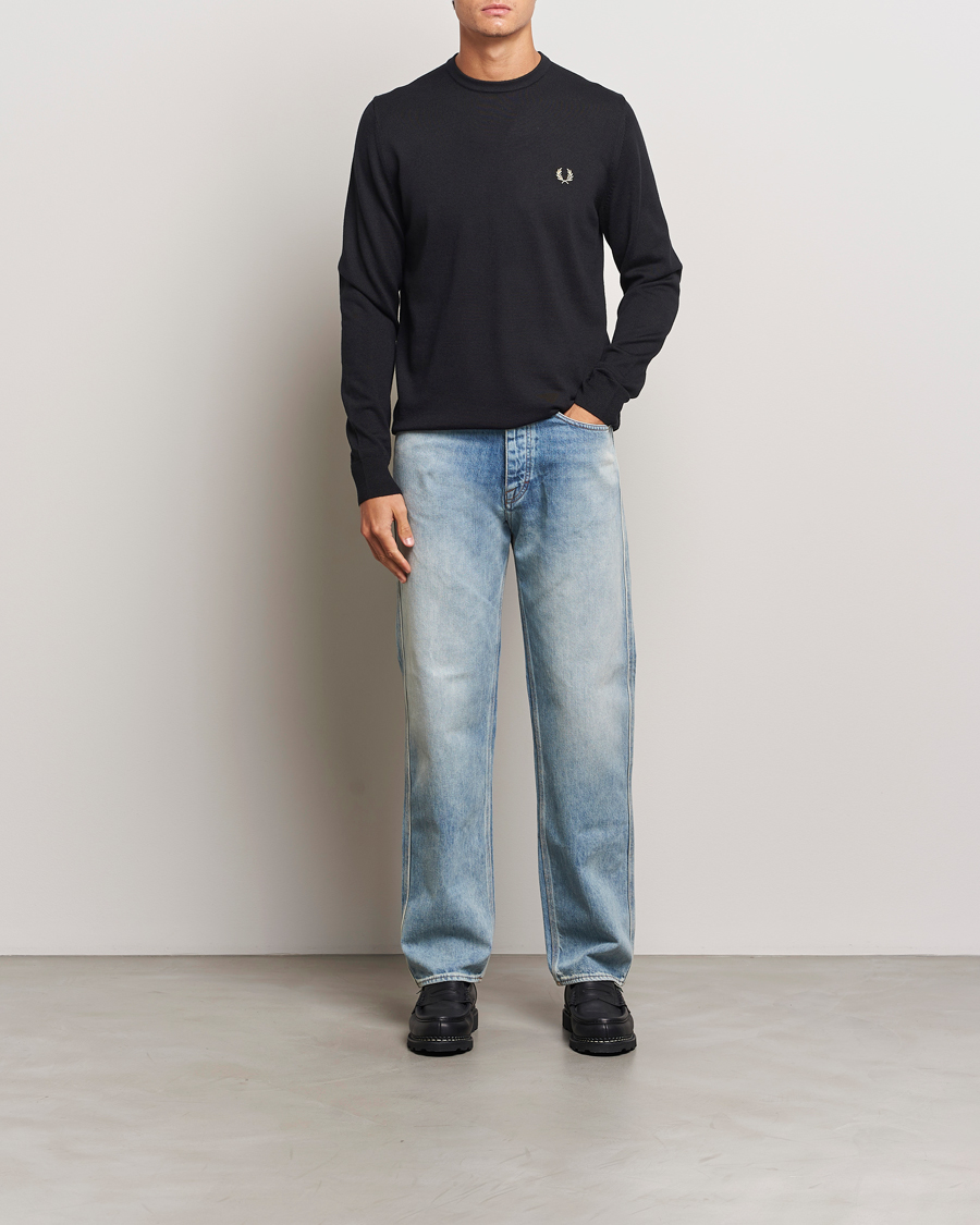 Herren | Pullover | Fred Perry | Classic Crew Neck Jumper Black