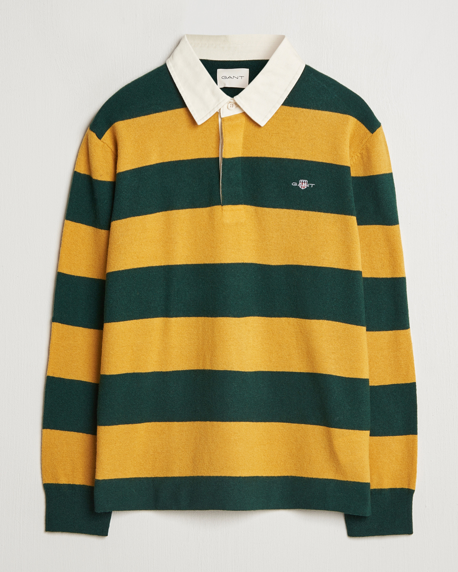 Herren | Pullover | GANT | Extra Fine Lambswool Striped Rugger Tartan Green