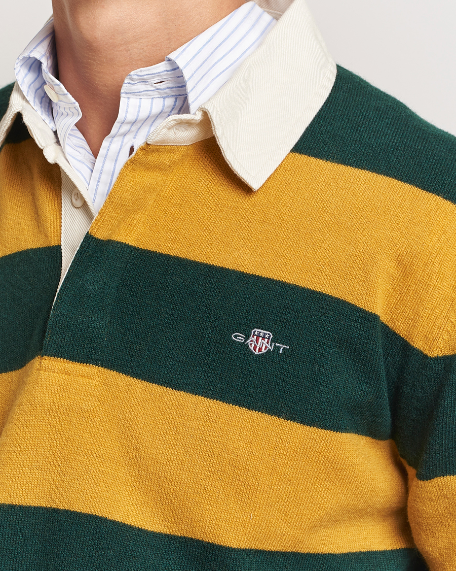 Herren | Pullover | GANT | Extra Fine Lambswool Striped Rugger Tartan Green
