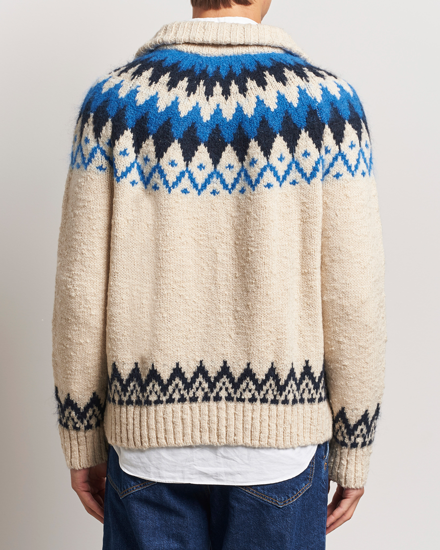 Herren | Pullover | Gant | Jacquard Zip Cardigan Cream