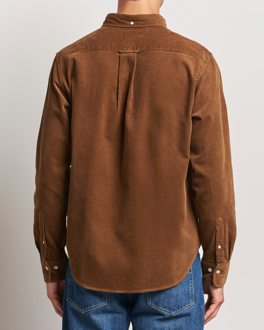 Herren | Hemden | Gant | Regular Fit Corduroy Shirt Brown Melange
