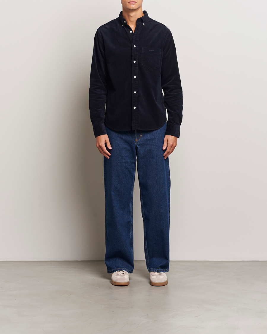 Herren | Hemden | Gant | Regular Fit Corduroy Shirt Evening Blue