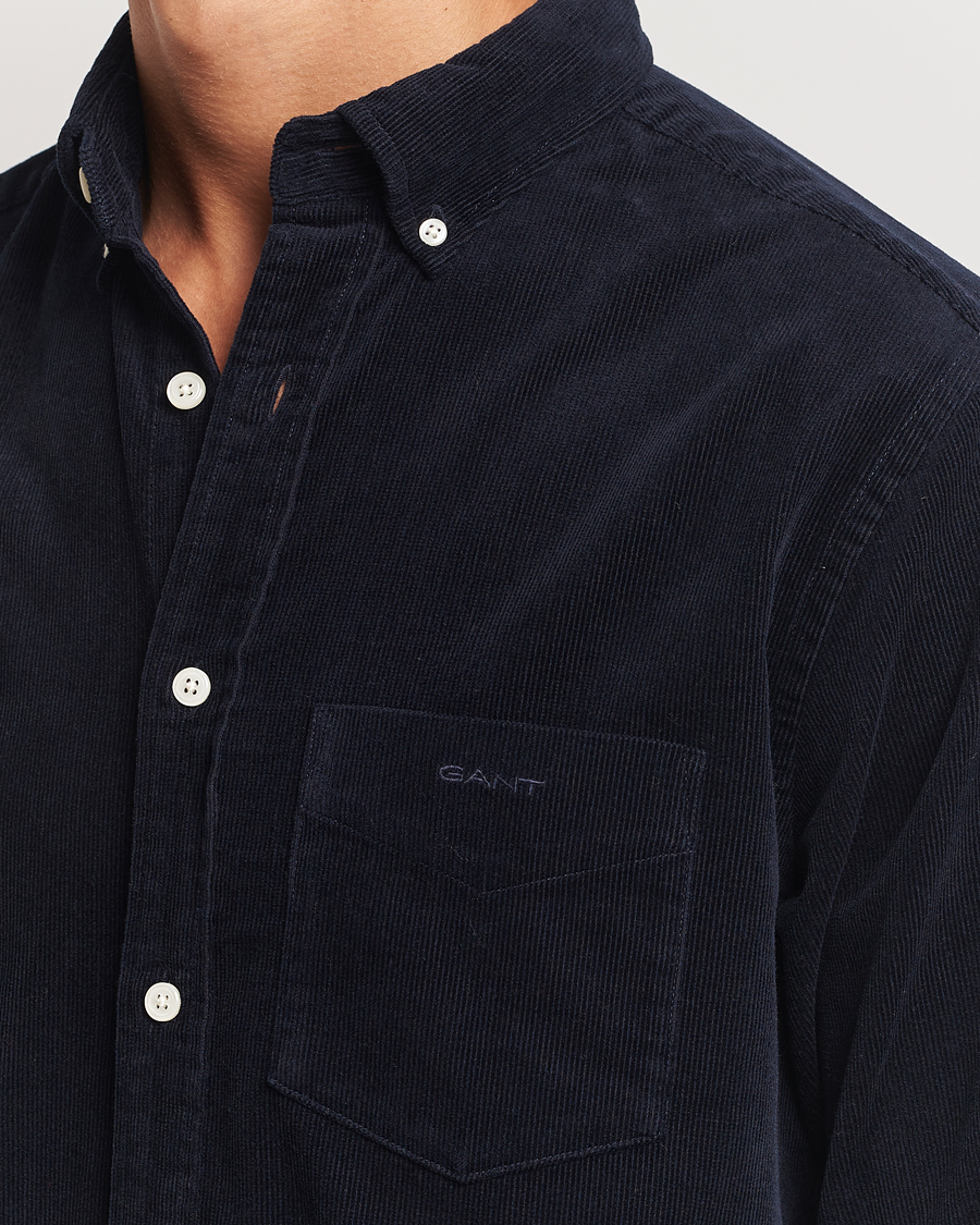 Herren | Hemden | Gant | Regular Fit Corduroy Shirt Evening Blue