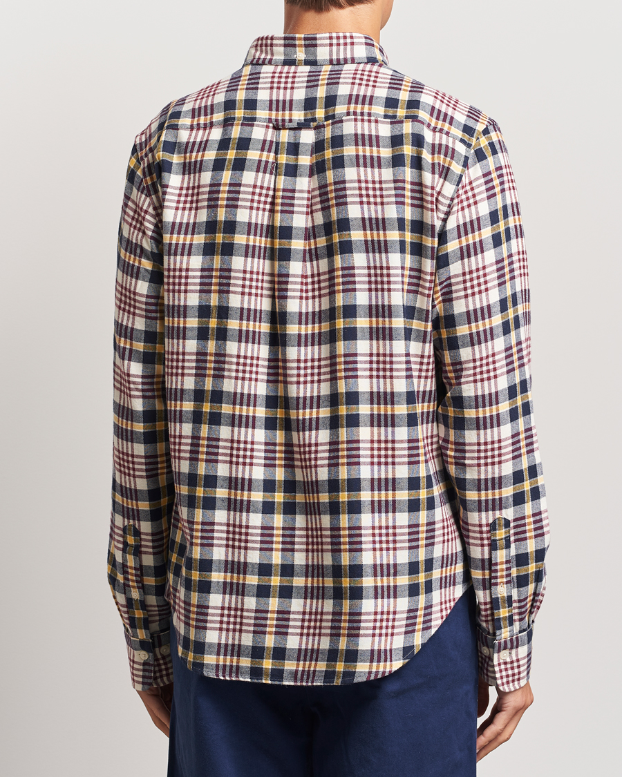 Herren | Hemden | Gant | Regular Flannel Plaid Shirt Cream