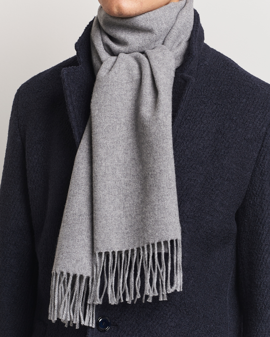 Herren | GANT Wool Scarf Grey Melange | Gant | Wool Scarf Grey Melange