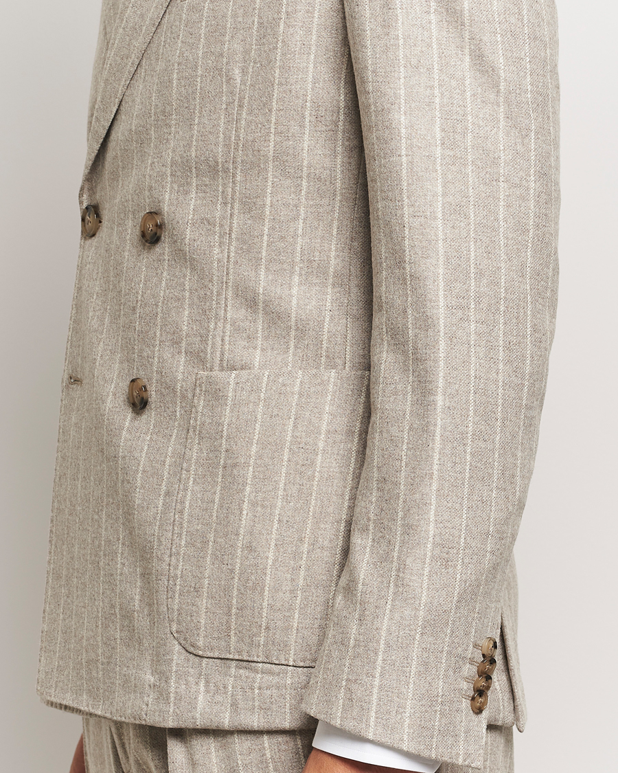 Herren | Anzüge | BOSS BLACK | Hanry Wool Pinstriped Suit Light Beige