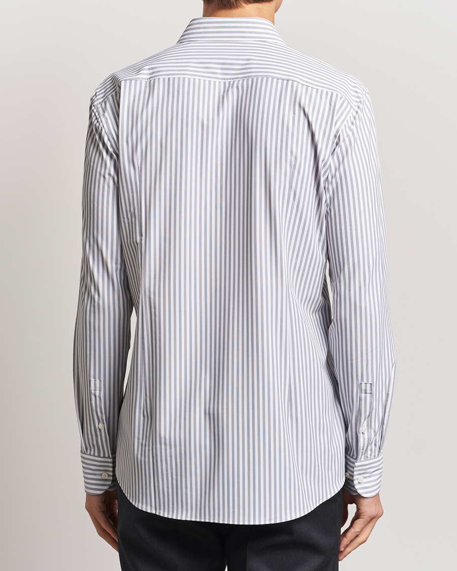 Herren | Hemden | BOSS BLACK | Hank Striped 4-Way Stretch Shirt Grey/White