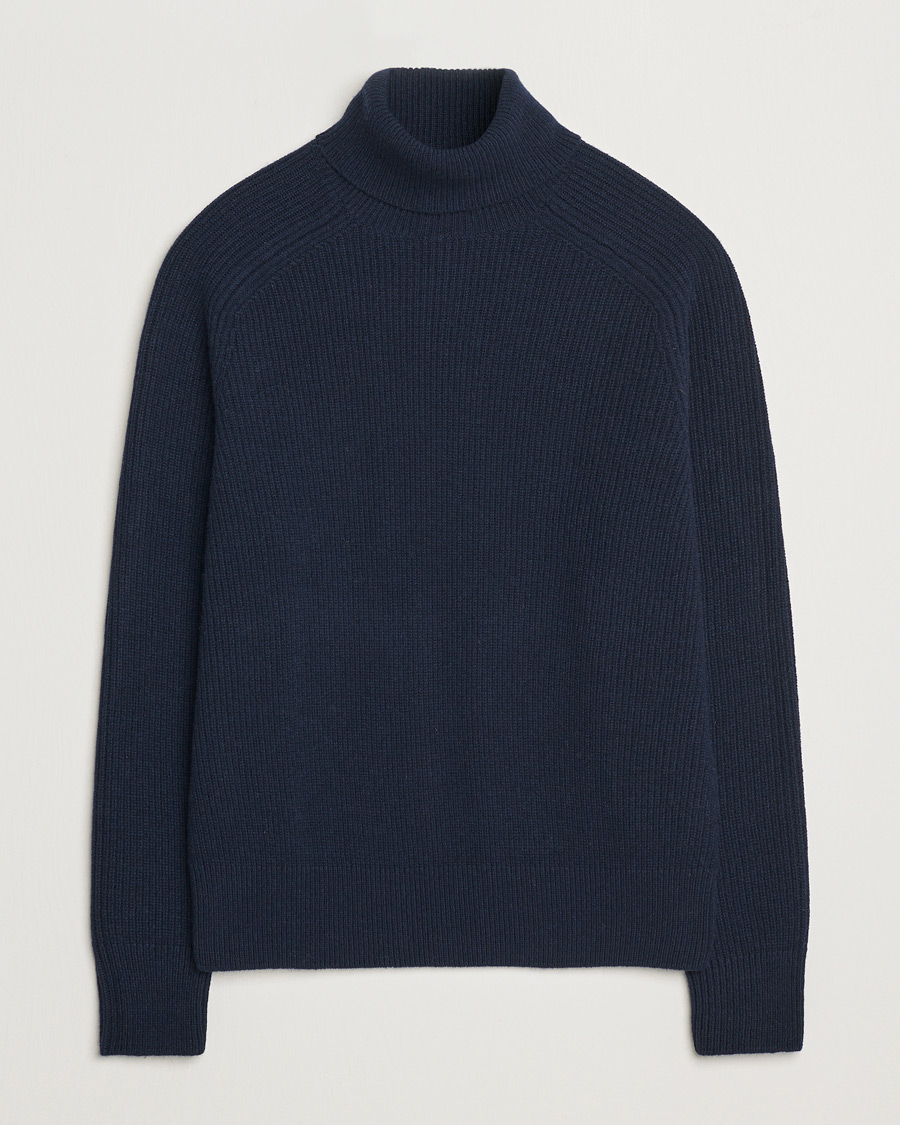Herren | Pullover | BOSS BLACK | Evento Wool Rib Knitted Polo Dark Blue