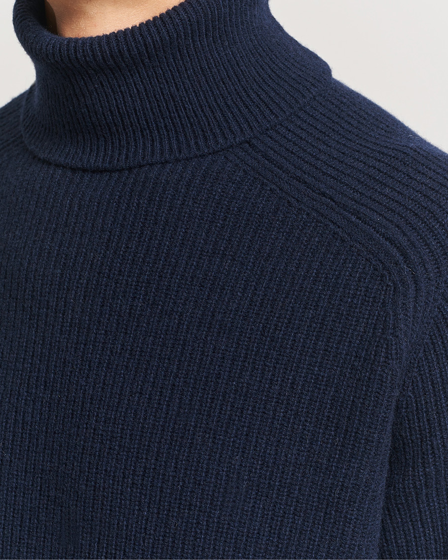 Herren | Pullover | BOSS BLACK | Evento Wool Rib Knitted Polo Dark Blue
