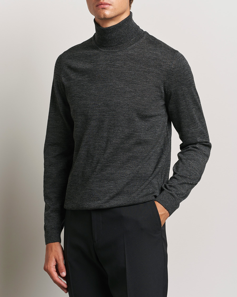Herren | Pullover | BOSS BLACK | Musso Merino Knitted Polo Black