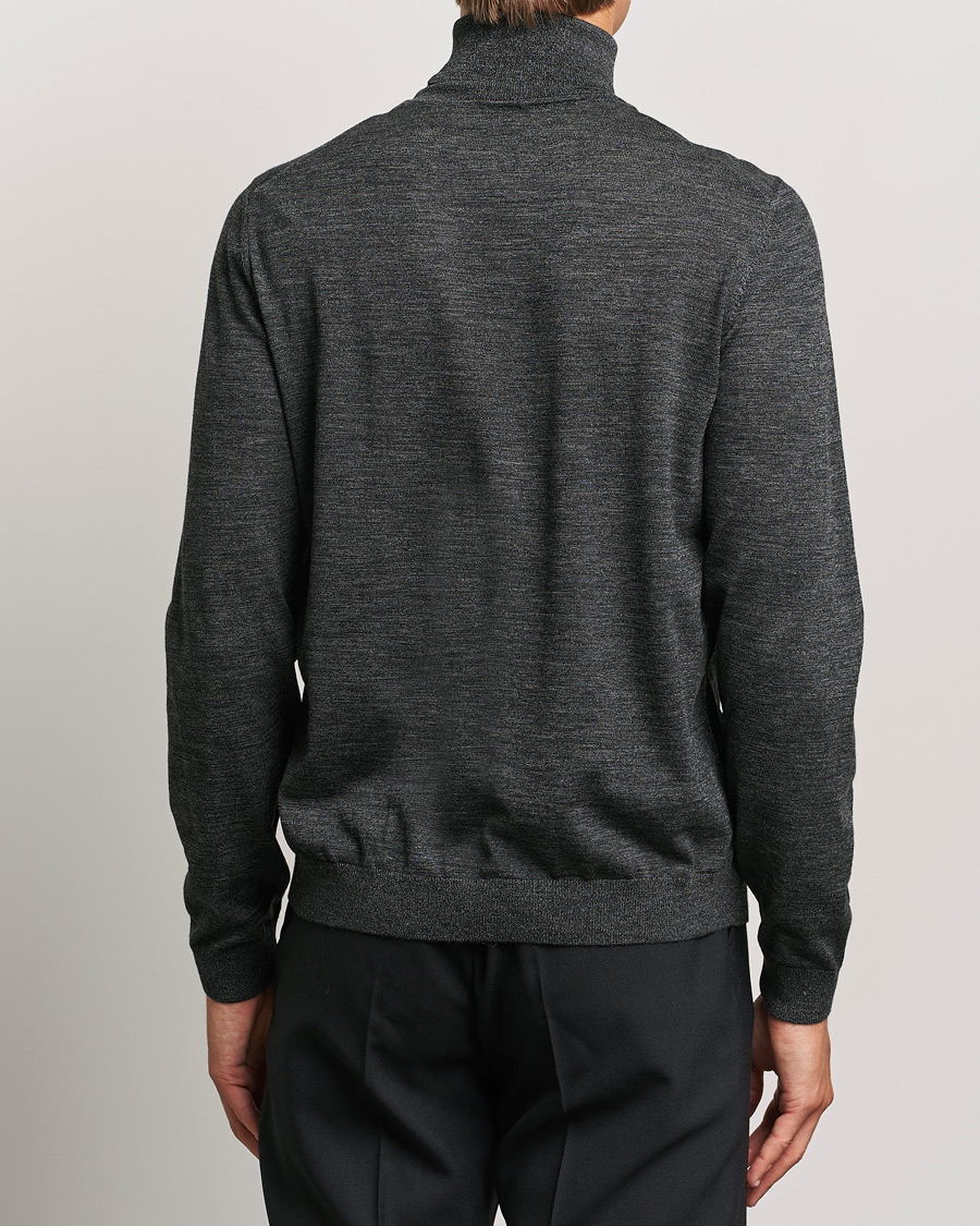 Herren | Pullover | BOSS BLACK | Musso Merino Knitted Polo Black
