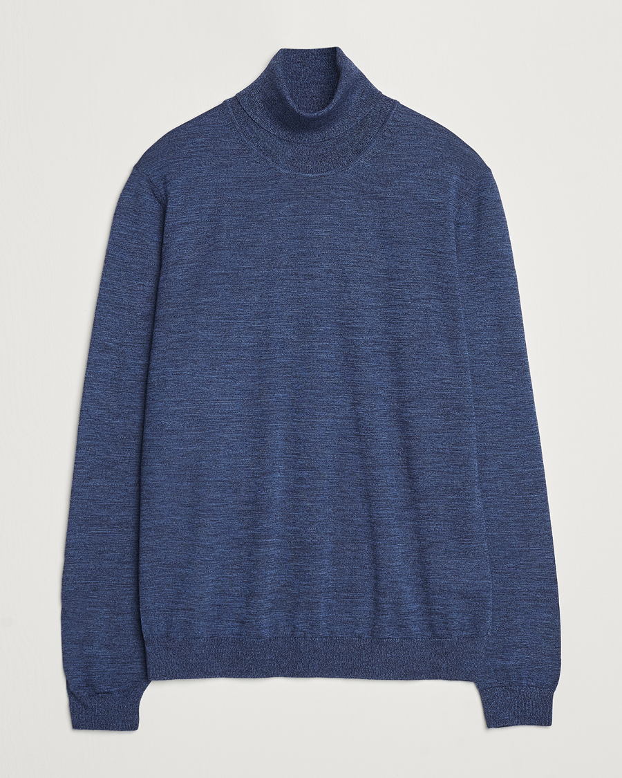 Herren | Pullover | BOSS BLACK | Musso Merino Knitted Polo Bright Blue