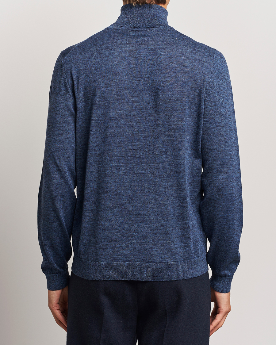 Herren | Pullover | BOSS BLACK | Musso Merino Knitted Polo Bright Blue