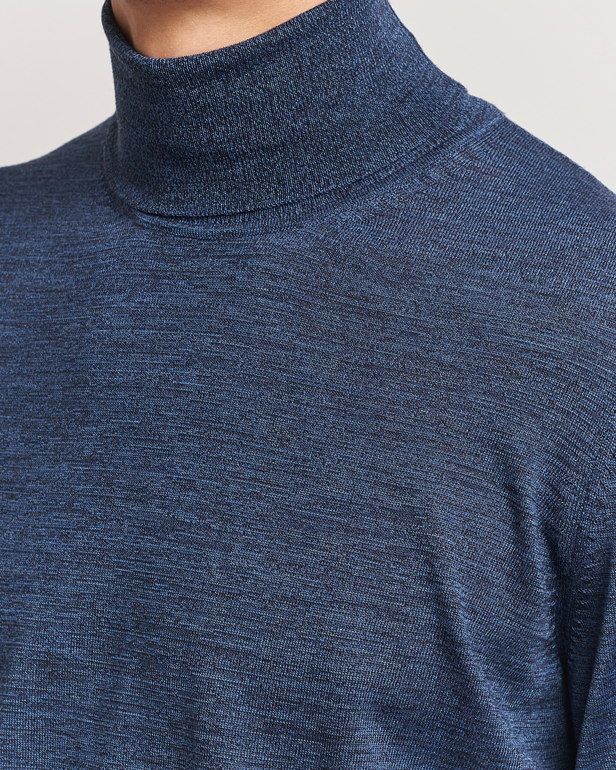 Herren | Pullover | BOSS BLACK | Musso Merino Knitted Polo Bright Blue