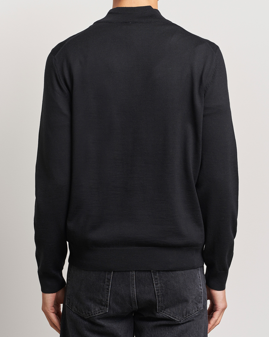 Herren | Pullover | BOSS BLACK | Ebenji Merino Knitted Half Zip Black