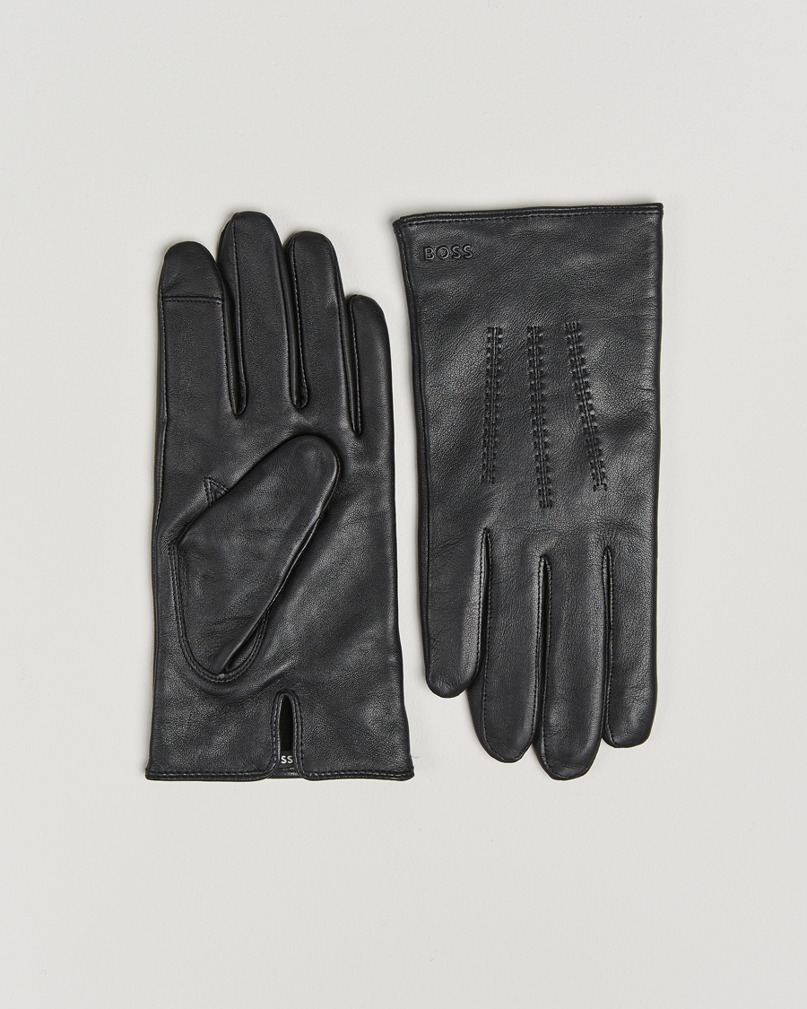 Herren | Handschuhe | BOSS BLACK | Hainz Leather Glove Black