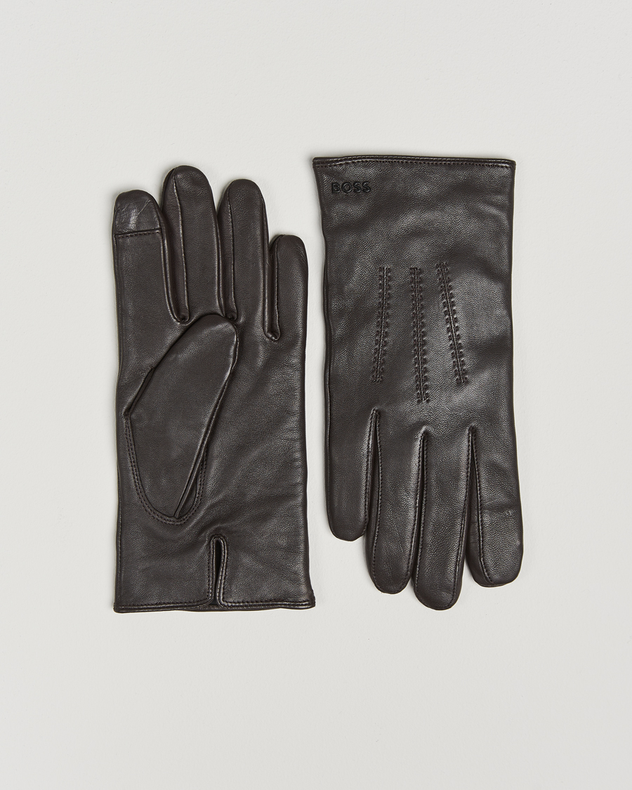 Herren | Handschuhe | BOSS BLACK | Hainz Leather Glove Medium Brown