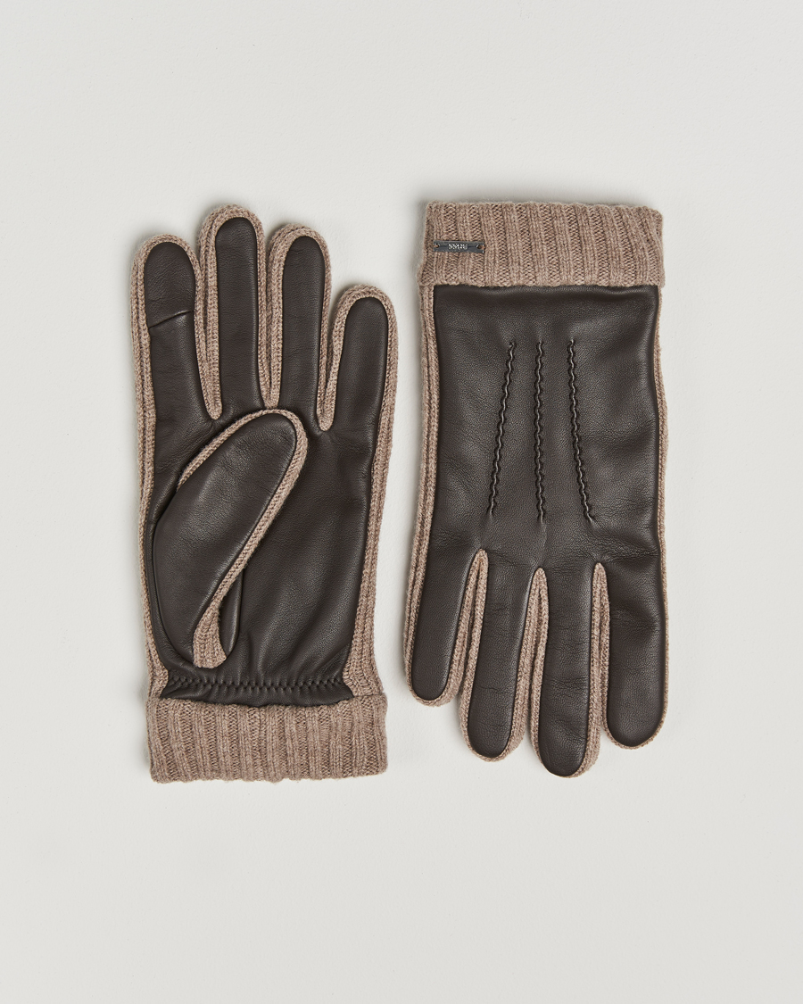 Herren | BOSS BLACK Hyden Leather Gloves Dark Brown | BOSS BLACK | Hyden Leather Gloves Dark Brown