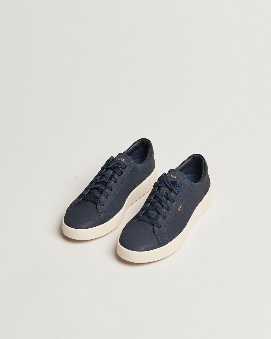 Herren | BOSS BLACK Belwar Leather Sneaker Dark Blue | BOSS BLACK | Belwar Leather Sneaker Dark Blue