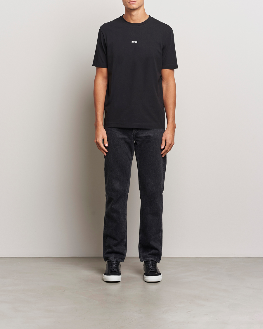 Herren | T-Shirts | BOSS ORANGE | Tchup Logo Crew Neck T-Shirt Black
