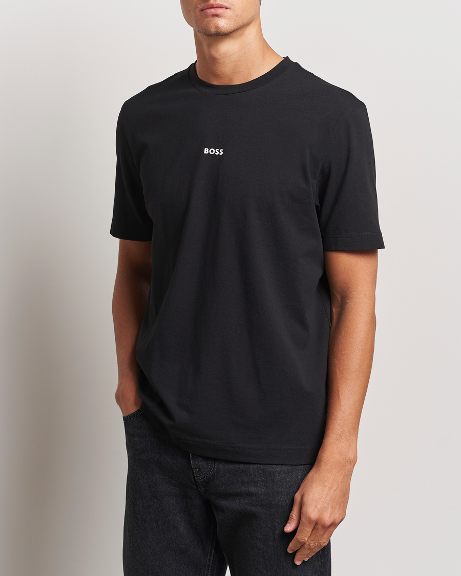 Herren | T-Shirts | BOSS ORANGE | Tchup Logo Crew Neck T-Shirt Black