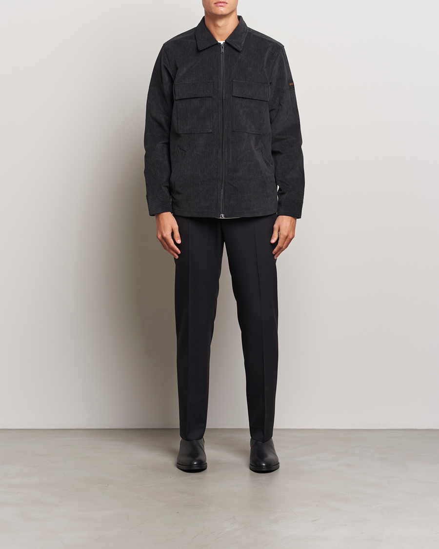 Herren | Hemden | BOSS ORANGE | Lozzy Brushed Overshirt Black